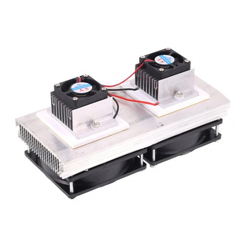 Dual-core Heatsink Heat Dissipation Kit for TEC Thermoelectric Peltier Cooler, DC12V Fan, 100W, 200mm*95mm*90mm