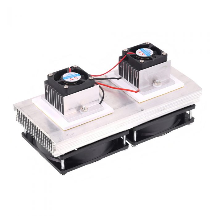 Dual-core Heatsink Heat Dissipation Kit for TEC Thermoelectric Peltier Cooler, DC12V Fan, 100W, 200mm*95mm*90mm