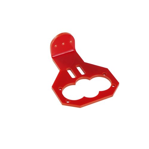 Red Acrylic Mounting Bracket for HC-SR04 Ultrasonic Module, Without Screws
