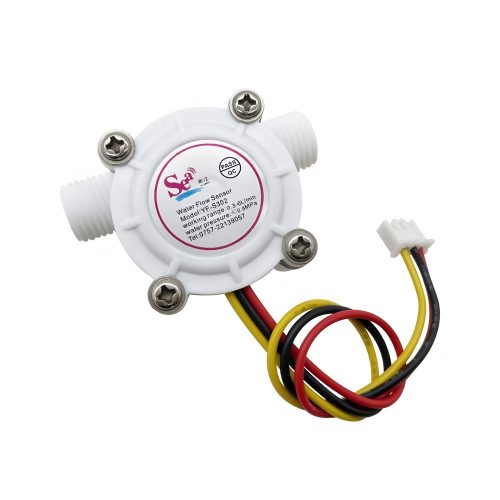 YF-S302 Water Flow Sensor, G1/4, 3.5-24VDC, 0.5-6L/min, Inner/Outer Diameter: 8mm/13mm, 15cm Lead Cable