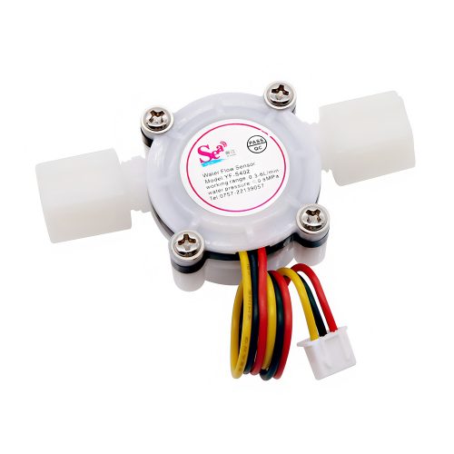 YF-S402 Water Flow Sensor, G1/4 Quick Connect, 3.5-24VDC, 0.5-6L/min, Inner/Outer Diameter: 7.6mm/11mm, 15cm Lead Cable