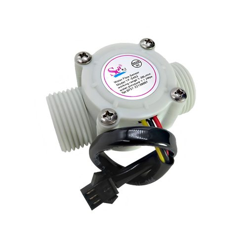YF-403 Water Flow Sensor, G3/4, 3.5-24VDC, 1-30L/min, Inner/Outer Diameter: 12mm(Inlet), 14mm(Outlet)/26mm, 15cm Lead Cable