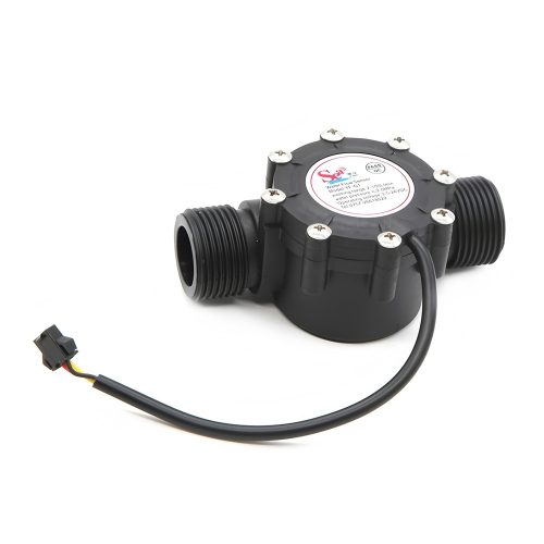 YF-G1 Water Flow Sensor, G1, 3.5-24VDC, 2-100L/min, Inner/Outer Diameter: 22.7mm(Inlet), 20.9mm(Outlet)/32.8mm, 15cm Lead Cable