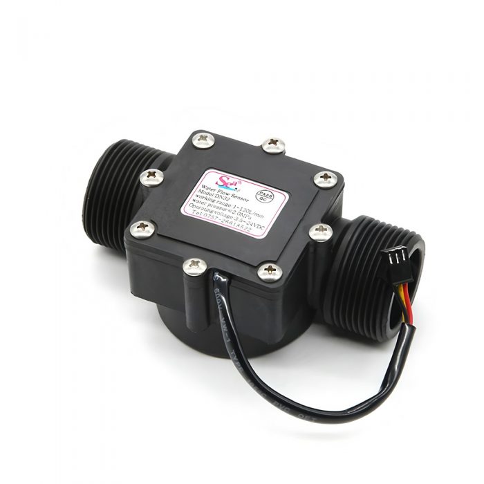 YF-DN32 Water Flow Sensor, G1¼, 3.5-24VDC, 2-120L/min, Inner/Outer Diameter: 30mm/41.5mm, 15cm Lead Cable