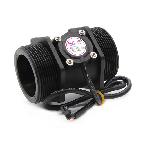 YF-DN50 Water Flow Sensor, G2, 3.5-24VDC, 10-200L/min, Inner/Outer Diameter: 46mm(Inlet), 43.6mm(Outlet)/58.8mm, 15cm Lead Cable