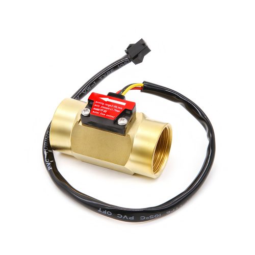 YF-B9 Brass Water Flow Sensor, G3/4, 3.5-24VDC, 2-50L/min, Internal Thread:25.8mm, 15cm Lead Cable