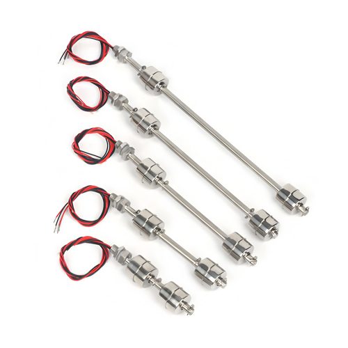 100MM~1200MM Vertical Stainless Steel Dual Float Level Switch, 400mm Cable, NO/NC, 240VAC Max, 200VDC Max