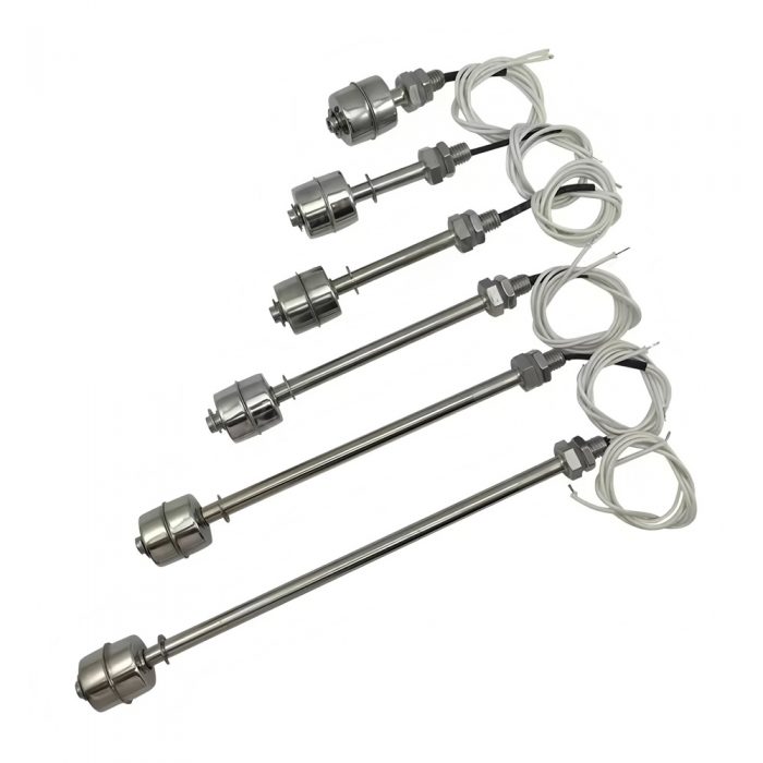 45MM~400MM Vertical Stainless Steel Float Level Switch, 400mm Cable, NO/NC, 0~110VDC, -10~60°C