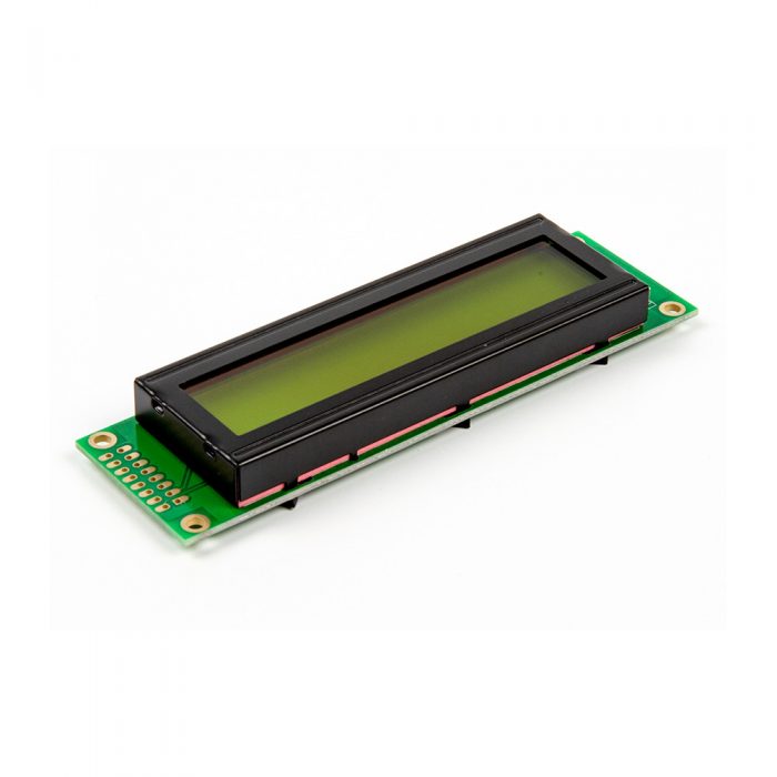 LCD2002A 5V LCD 20x2 Character Display Module, AIP31066L, Black on Yellow Background