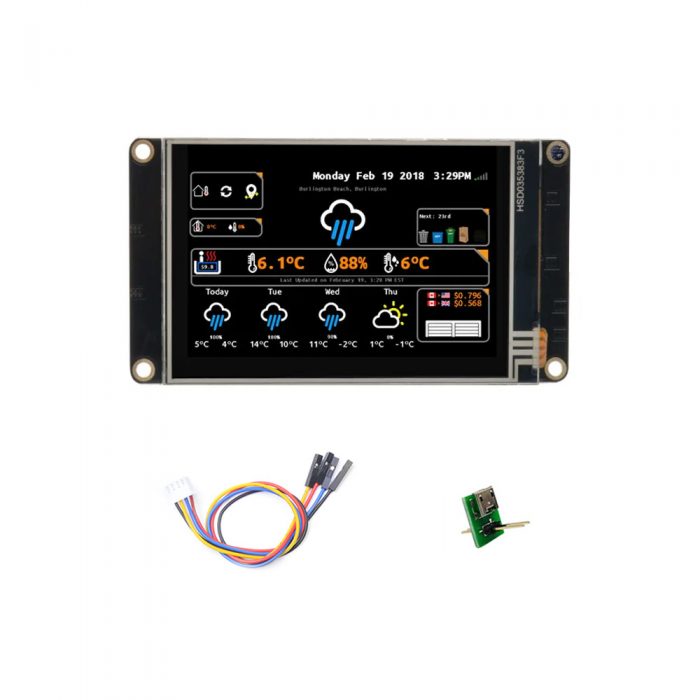 NX4832K035 – Nextion 3.5" Enhanced Series HMI Touch Display, 480*320, Resistive Touch, 108MHz MCU, 32MB Flash