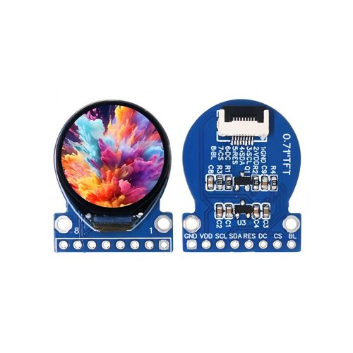 0.71" TFT LCD Display Module, 160*160, GC9D01, 4-SPI Interface, 8Pin