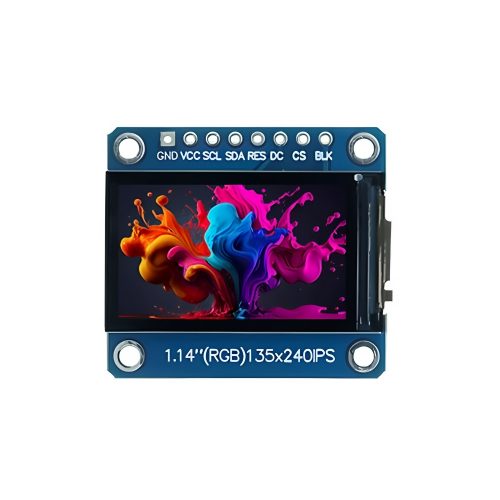 1.14" TFT LCD Display Module, 135*240, ST7789, 4-SPI Interface, 8Pin