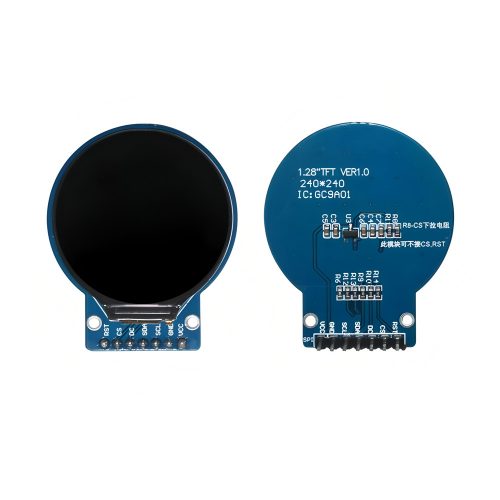 1.28" TFT LCD Display Module, 240*240, GC9A01, 4-SPI Interface, 7Pin
