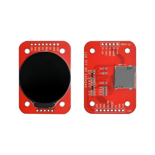 1.28" TFT LCD Display Module, 240*240, GC9A01, 4-SPI Interface, 8Pin, TF Card Slot