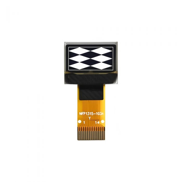 0.49 Inch White OLED Display, 64*32, SSD1315, Plug-in 14Pin, IIC/I2C Interface, 15mm Lead Cable