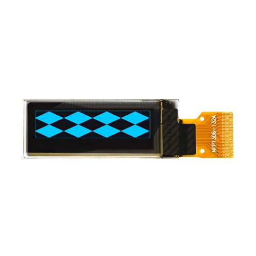0.91 Inch Blue OLED Display, 128*32, SSD1306, 14Pin, IIC/I2C