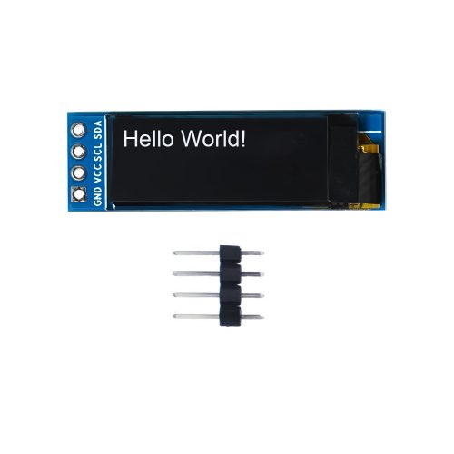 0.91 Inch White OLED Display Module, 128*32, SSD1306, 4Pin, IIC/I2C