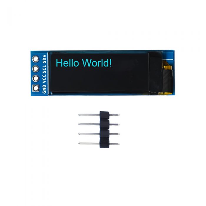 0.91 Inch Blue OLED Display Module, 128*32, SSD1306, 4Pin, IIC/I2C