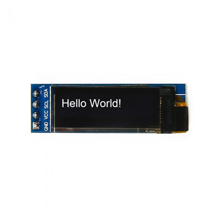 0.91 Inch White OLED Display Module, 128*32, SSD1306, 4Pin, IIC/I2C, Soldered with Pin Header