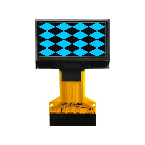 0.96 Inch Blue OLED Display, 128*64, SSD1315, Plug-in 30Pin, SPI/IIC/I2C Interface