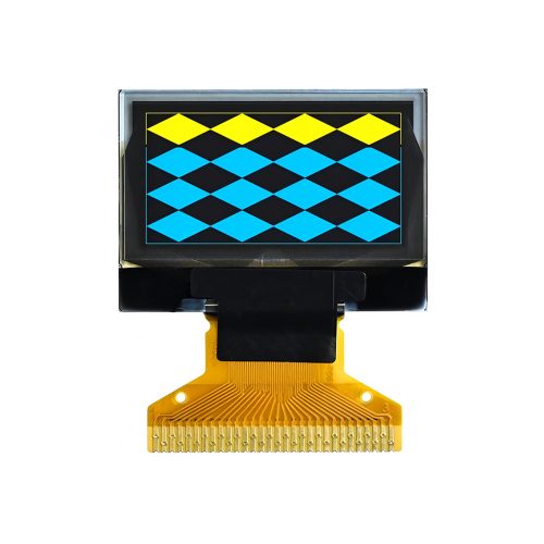 0.96 Inch Blue+Yellow OLED Display, 128*64, SSD1306, 30Pin, SPI/IIC/I2C/8 bit Parallel Interface