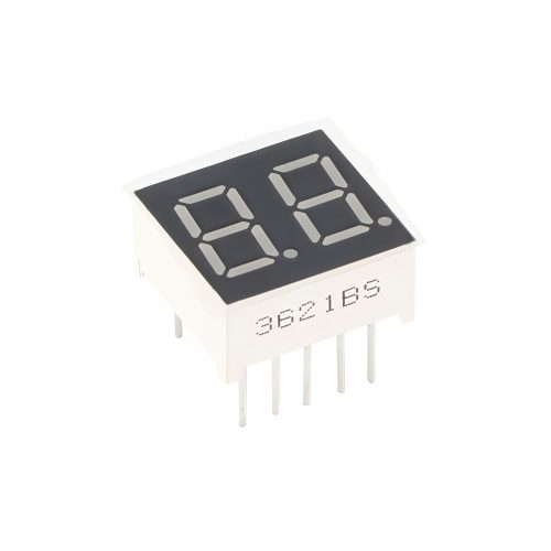 0.36 Inch Red 2-Digits 7 Segment LED Display, 10Pin, Common Anode, 15mm*14mm*7.2mm