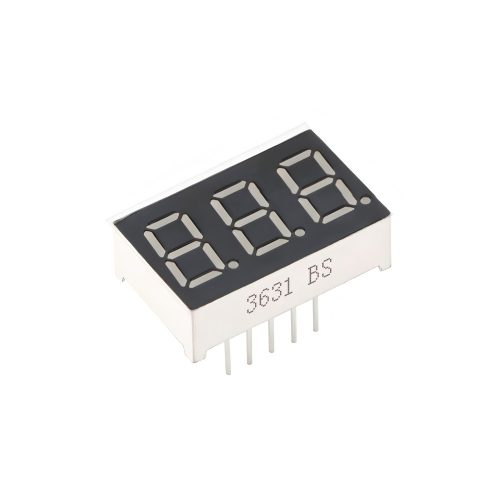 0.36 Inch Red 3-Digits 7 Segment LED Display, 11Pin, Common Anode, 22.5mm*14mm*7.2mm