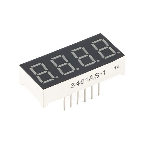 0.36 Inch Red 4-Digits 7 Segment LED Display, 12Pin, Common Cathode, 30mm*14mm*7.2mm