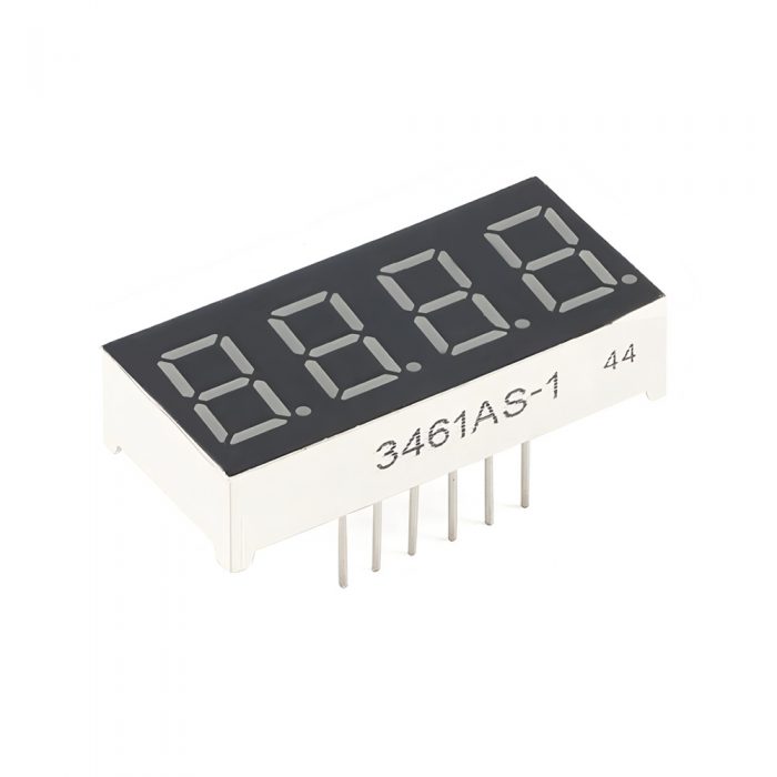 0.36 Inch Red 4-Digits 7 Segment LED Display, 12Pin, Common Cathode, 30mm*14mm*7.2mm
