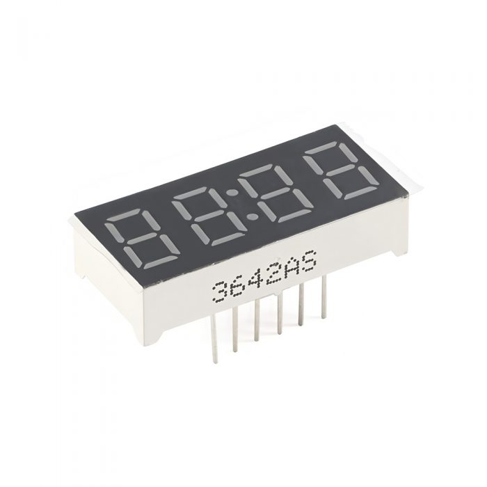 0.36 Inch Red 4-Digits 7 Segment LED Display for Clock, 12Pin, Common Cathode, 30mm*14mm*7.2mm