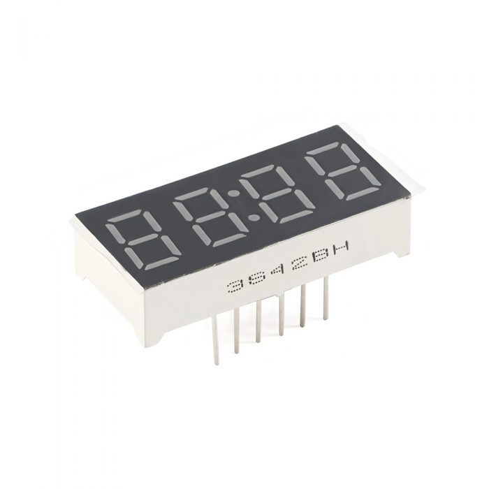 0.36 Inch Red 4-Digits 7 Segment LED Display for Clock, 12Pin, Common Anode, 30mm*14mm*7.2mm
