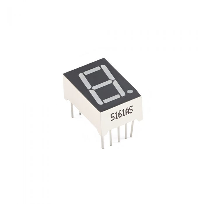 0.56 Inch Red 1 Digit 7 Segment LED Display, 10Pin, Common Cathode, 12.6mm*19mm*8mm