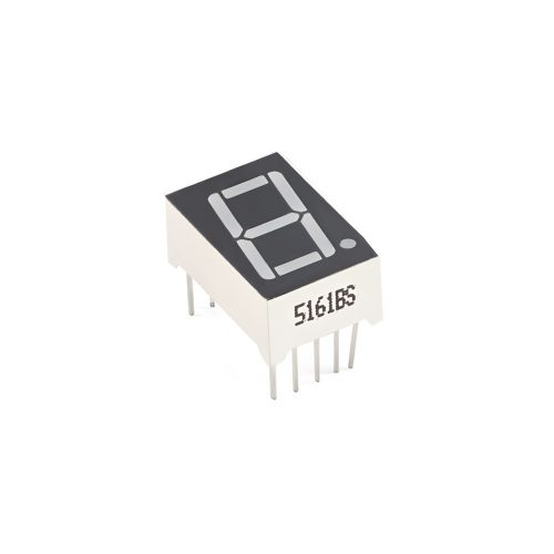 0.56 Inch Red 1 Digit 7 Segment LED Display, 10Pin, Common Anode, 12.6mm*19mm*8mm