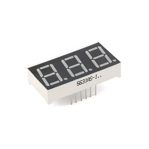 0.56 Inch Red 3-Digits 7 Segment LED Display, 11Pin, Common Cathode, 37.6mm*19mm*8mm