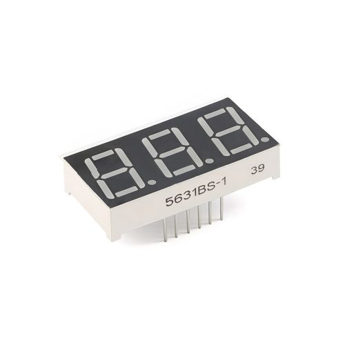 0.56 Inch Red 3-Digits 7 Segment LED Display, 11Pin, Common Anode, 37.6mm*19mm*8mm