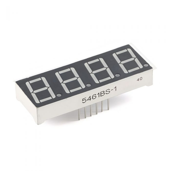 0.56 Inch Red 4-Digits 7 Segment LED Display, 12Pin, Common Anode, 50.4mm*19mm*8mm