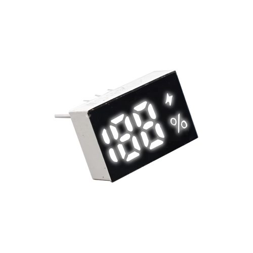 188 White 7 Segment LED Display for Power Charging, 5Pin, 12mm*8mm*4mm, ⚡%