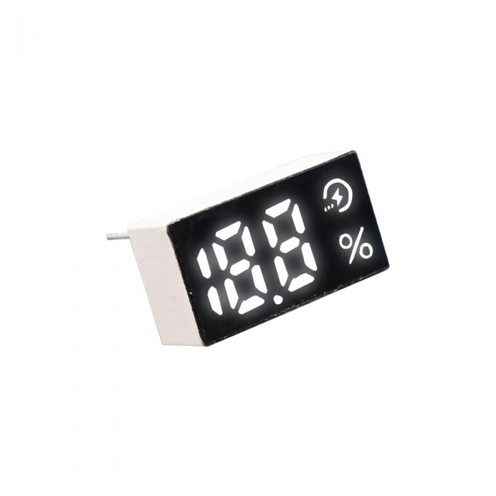 188 White 7 Segment LED Display for Power Charging, 5Pin, 12mm*8mm*4mm, ⚡%