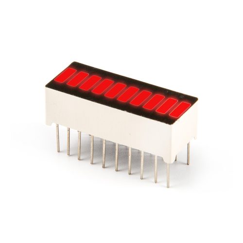 Red 10 Segment LED Display, 20Pin, Common Anode, 25.1mm*10.1mm*7.9mm