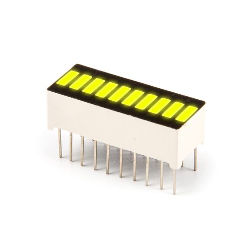 Green Yellow 10 Segment LED Display, 20Pin, Common Anode, 25.1mm*10.1mm*7.9mm