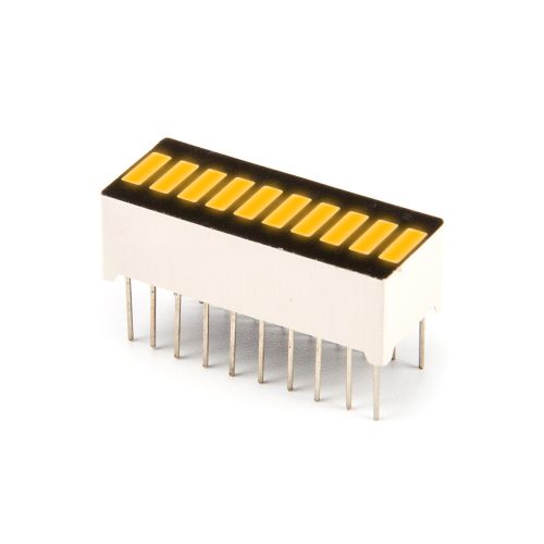 Yellow 10 Segment LED Display, 20Pin, Common Anode, 25.1mm*10.1mm*7.9mm