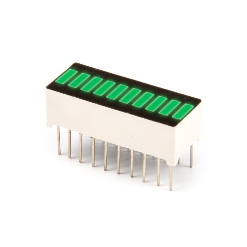 Green 10 Segment LED Display, 20Pin, Common Anode, 25.1mm*10.1mm*7.9mm