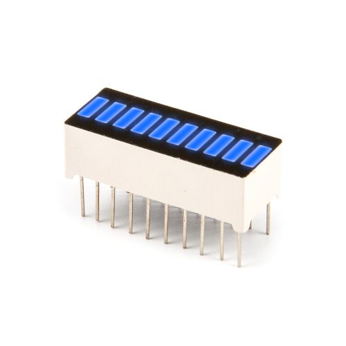 Blue 10 Segment LED Display, 20Pin, Common Anode, 25.1mm*10.1mm*7.9mm