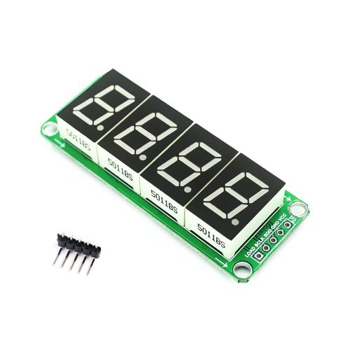 0.5 Inch Red 4-Digits 7 Segment LED Display, 74HC595, 5Pin, 63.6mm*25.2mm