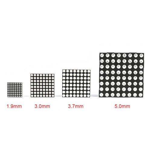8*8 Red LED Dot Matrix Display Module, 16Pin