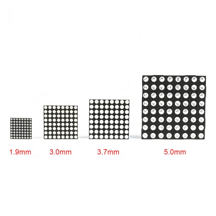 8*8 Red LED Dot Matrix Display Module, 16Pin
