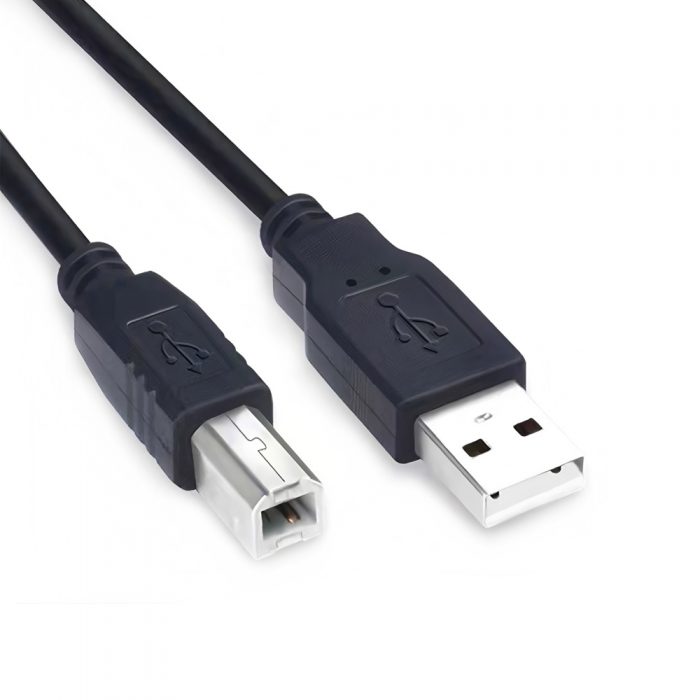 0.3M-9M Black USB 2.0 Cable Male USB A to Male USB B, Support 0.45A current