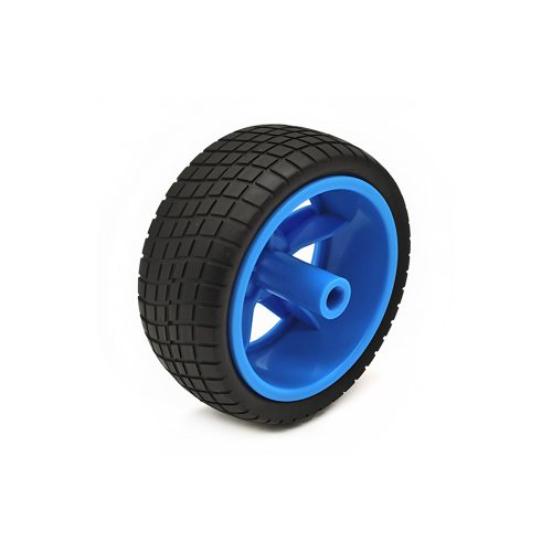 65mm Wheel with 5 Rim for DIY Robot Car, 65mm*25mm, PVC/TPE, Blue, Compatible with TT Motor