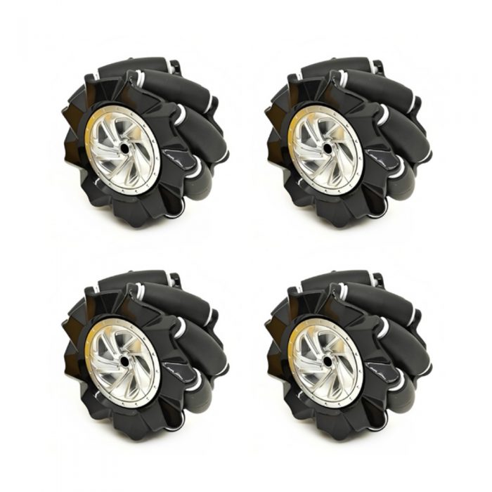 80mm Mecanum Wheel Compatible with 6.7mm Coupling, 4pcs/Set, Black