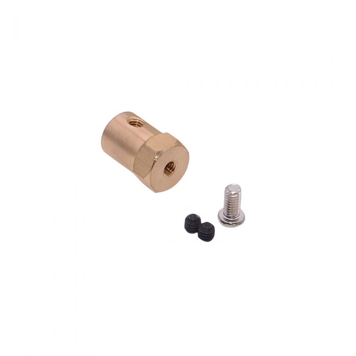 12mm Brass Couplings, Length 18mm, Inner Diameter 3mm/4mm/5mm/6mm/8mm, Short Style